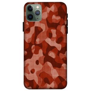 Maroon Camouflage iPhone 11 Pro Max Back Cover