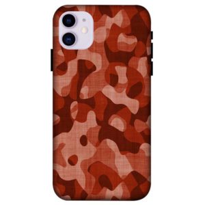 Maroon Camouflage iPhone 11 Back Cover