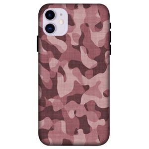 Rosy-Brown Camouflage iPhone 11 Back Cover