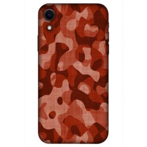 Maroon Camouflage iPhone XR Back Cover