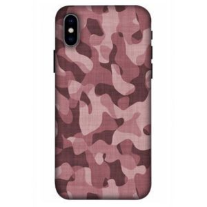 Rosy-Brown Camouflage iPhone x / xs Back Cover