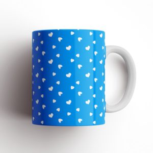 Blue Hearts Ceramic Mug