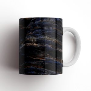 Blue Wood Ceramic Mug