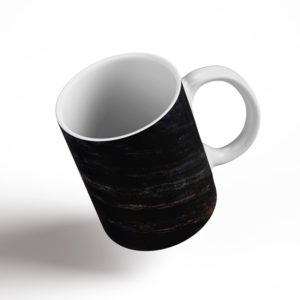 Blue Wood Ceramic Mug