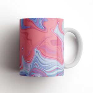 Light Pink Liquid Marble Ceramic Mug