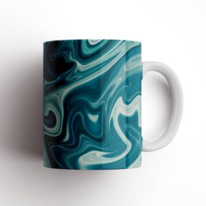 Liquid Blue Marble Ceramic Mug