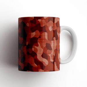 Maroon Camouflage Ceramic Mug