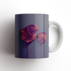 Minimal Origami Art Ceramic Mug