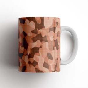 Orangey Camouflage Ceramic Mug