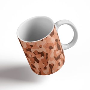 Orangey Camouflage Ceramic Mug