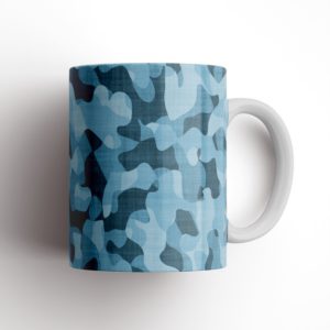 Powder-Blue Camouflage Ceramic Mug