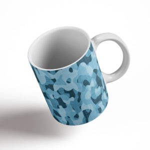 Powder-Blue Camouflage Ceramic Mug