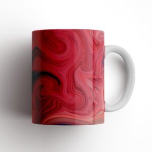 Red & Blue Foam Marble Ceramic Mug