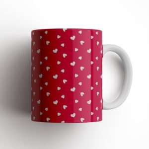 Red Hearts Ceramic Mug