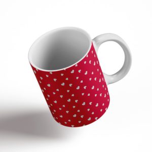 Red Hearts Ceramic Mug