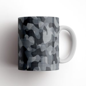 Slate-Gray Camouflage Ceramic Mug