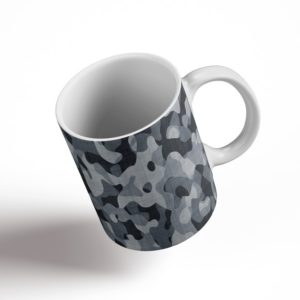 Slate-Gray Camouflage Ceramic Mug